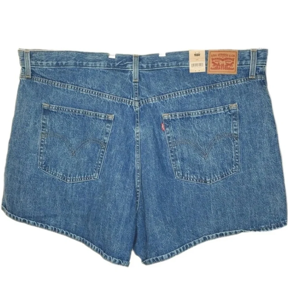 Levi's Mom Jean Shorts Blue Denim High Waisted Relaxed Fit Plus Sz 26W 48/4